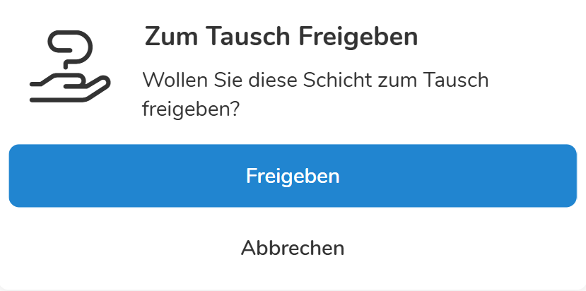 Mitarbeiter können Schichten eigenständig zum Tausch anbieten