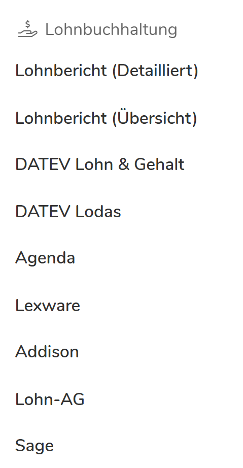 Export Lohnbuchhaltung in alle gängigen Formate