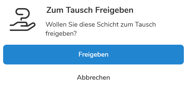 Mitarbeiter können Schichten eigenständig zum Tausch anbieten