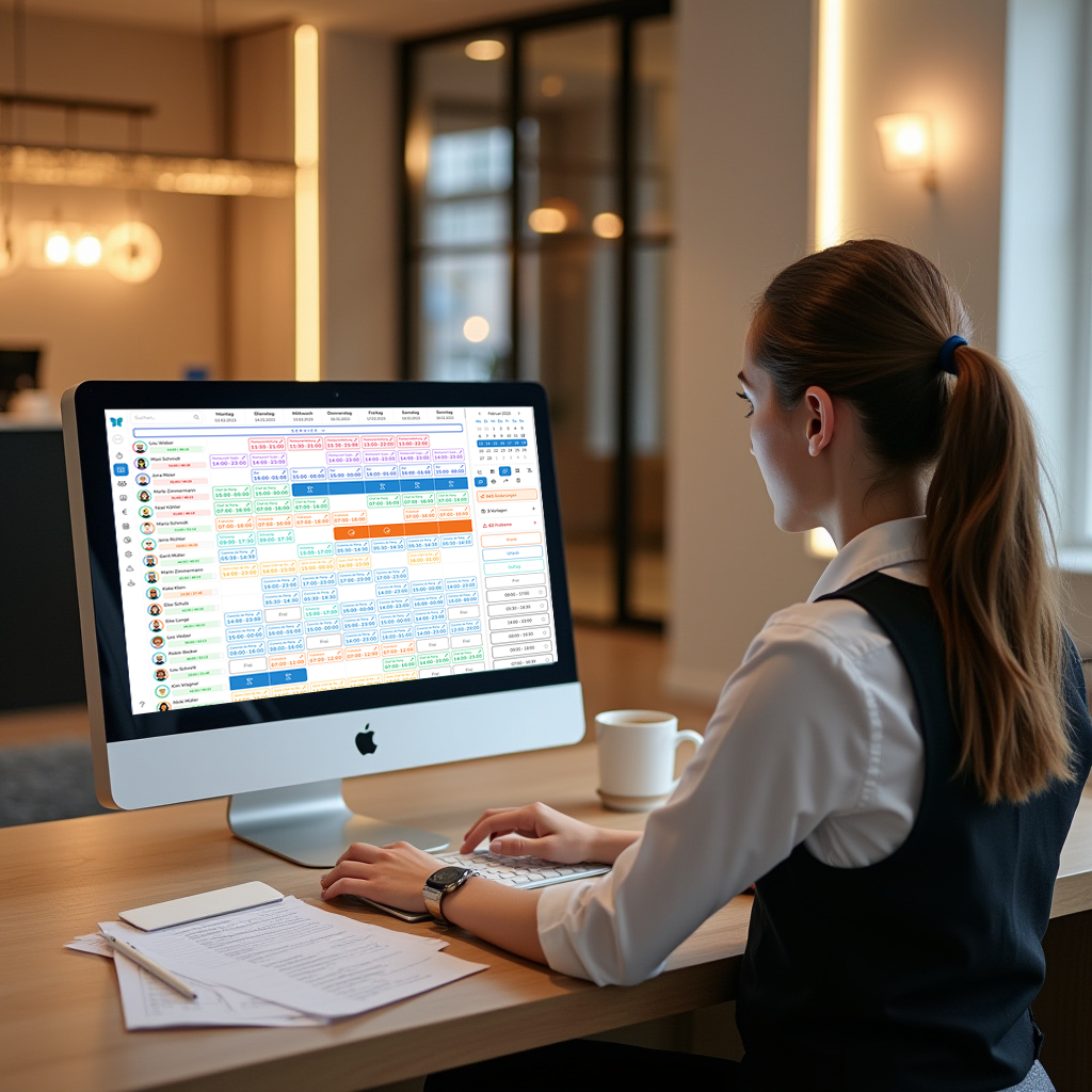 Pentacode Personalverwaltung auf PC im Hotel