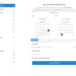 Screenshot der individuellen Datenexporte in alle gängigen Formate
